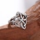 NIGHTCRUZ Witches Knot Ring Stainless Steel Rings with Witch Knot Celtic Jewelry for Women 8