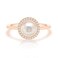 PAVOI Crystal 14K Rose Gold Plated Birthstone Rings Rose Gold Rings for Women north star Ring