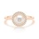 PAVOI Crystal 14K Rose Gold Plated Birthstone Rings Rose Gold Rings for Women north star Ring