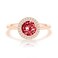 PAVOI Crystal 14K Rose Gold Plated Birthstone Rings Rose Gold Rings for Women Ruby Ring