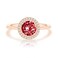 PAVOI Crystal 14K Rose Gold Plated Birthstone Rings Rose Gold Rings for Women Ruby Ring