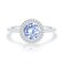 PAVOI Crystal 14K White Gold Plated Birthstone Rings White Gold Rings for Women Zircon Ring
