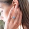 PAVOI Crystal 14K White Gold Plated Birthstone Rings White Gold Rings for Women Zircon Ring