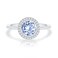PAVOI Crystal 14K White Gold Plated Birthstone Rings White Gold Rings for Women Zircon Ring