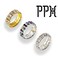 PPX 6 Pcs Rhinestone 1 Rows Crystals Inlaid Paved Jewelry Stretch Elastic Finger Ring for Women GoldSilver Colorful