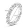 PPX 6 Pcs Rhinestone 1 Rows Crystals Inlaid Paved Jewelry Stretch Elastic Finger Ring for Women GoldSilver Colorful