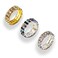 PPX 6 Pcs Rhinestone 1 Rows Crystals Inlaid Paved Jewelry Stretch Elastic Finger Ring for Women GoldSilver Colorful