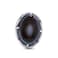 xinpeng Xinpeng Natural Stone Adjustable Finger Ring Black Evil Eye
