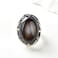 xinpeng Xinpeng Natural Stone Adjustable Finger Ring Black Evil Eye