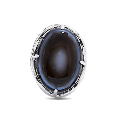 xinpeng Xinpeng Natural Stone Adjustable Finger Ring Black Evil Eye