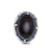 xinpeng Xinpeng Natural Stone Adjustable Finger Ring Black Evil Eye