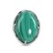 xinpeng Natural Stone Rose Quartz Agate Amethyst Turquoise Adjustable Finger Rings Semi Precious Oval Shaped Gemstone Anniversary Natural Malachite AA Quality