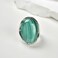 xinpeng Natural Stone Rose Quartz Agate Amethyst Turquoise Adjustable Finger Rings Semi Precious Oval Shaped Gemstone Anniversary Natural Malachite AA Quality