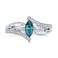 FUKQVOD Yevison Womens 925 Sterling Silver Crystal Filled Round Shape Ring Jewelry Blue9 Adorable Quality and Practical