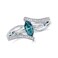 FUKQVOD Yevison Womens 925 Sterling Silver Crystal Filled Round Shape Ring Jewelry Blue9 Adorable Quality and Practical