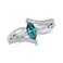 FUKQVOD Yevison Womens 925 Sterling Silver Crystal Filled Round Shape Ring Jewelry Blue9 Adorable Quality and Practical