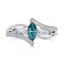 FUKQVOD Yevison Womens 925 Sterling Silver Crystal Filled Round Shape Ring Jewelry Blue9 Adorable Quality and Practical