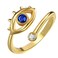 Yifnny Evil Eye Ring Lucky Blue Evil Eye Ring Cubic Zirconia Adjustable Wrap Open Ring Blue Eye Rings for Women Gold 1