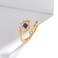 Yifnny Evil Eye Ring Lucky Blue Evil Eye Ring Cubic Zirconia Adjustable Wrap Open Ring Blue Eye Rings for Women Gold 1
