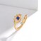 Yifnny Evil Eye Ring Lucky Blue Evil Eye Ring Cubic Zirconia Adjustable Wrap Open Ring Blue Eye Rings for Women Gold 1