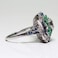 Yuren 925 Sterling Silver Vintage Emerald Ring Blue Sapphire White Topaz Ring Women Wedding Fashion Jewelry Size 610 US code 6