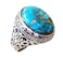ZDIFDIC 925 Sterling Silver Turquoise Ring Fashion Vintage Totem Ring Boho Style Ring for Women and Men Halloween Party Daily Gift 9