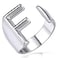 KeyStyle Initial F Ring for Women Silver Letter Rings Stacking Ring Non Tarnish Trendy Adjustable Letter Ring for Her Name Jewelry Gifts