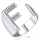 KeyStyle Initial F Ring for Women Silver Letter Rings Stacking Ring Non Tarnish Trendy Adjustable Letter Ring for Her Name Jewelry Gifts