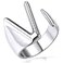 KeyStyle Silver V Initial Rings for Women Non Tarnish Trendy Adjustable Open Letter Ring Initials Statement Alphabet Female Party Chunky Jewelry