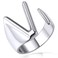 KeyStyle Silver V Initial Rings for Women Non Tarnish Trendy Adjustable Open Letter Ring Initials Statement Alphabet Female Party Chunky Jewelry