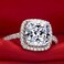 JUDE Jude Jewelers Platinum Plated 4 Carat Princess Cut CZ Simulated Diamond Wedding Engagement Proposal Ring Silver 4