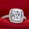 JUDE Jude Jewelers Platinum Plated 4 Carat Princess Cut CZ Simulated Diamond Wedding Engagement Proposal Ring Silver 95