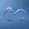 MDFUN 18K White Gold Plated Cubic Zirconia TwoInOne Halo Wedding Engagement Promise Eternity Ring for Women Size 10