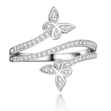 Otxas Silver Butterfly Rings Butterfly Jewelry Silver Rings Cute Ring for Women Engagement Ring Butterfly Jewelry