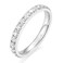 TIGRADE 3mm Women Titanium Engagement Ring Half Cubic Zirconia Eternity Wedding Band Size 313 Silver Size 7