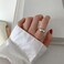 Dtja Vintage Heart S925 Sterling Silver Ring for Women Dainty Engagement Promise Love Expandable Open Finger Statement Stacking Rings Adjustable Fashion Gift Valentines AnniversaryPolished