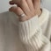 Dtja Vintage Heart S925 Sterling Silver Ring for Women Dainty Engagement Promise Love Expandable Open Finger Statement Stacking Rings Adjustable Fashion Gift Valentines AnniversaryPolished
