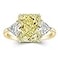 RODIFFY 4CT Radiant Triangle Cut 3 Stone Engagement RingYellowBlueRuby Stone Simulated Diamond Ring925 Sterling Silver 18K White GoldYellow Gold Plated Promise Ring 95 Metal Cubic Zirconia