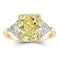 RODIFFY 4CT Radiant Triangle Cut 3 Stone Engagement RingYellowBlueRuby Stone Simulated Diamond Ring925 Sterling Silver 18K White GoldYellow Gold Plated Promise Ring 95 Metal Cubic Zirconia