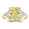 RODIFFY 4CT Radiant Triangle Cut 3 Stone Engagement RingYellowBlueRuby Stone Simulated Diamond Ring925 Sterling Silver 18K White GoldYellow Gold Plated Promise Ring 95 Metal Cubic Zirconia