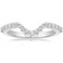 Mameloly Wedding Bands for Women Curved Dainty Stackable Cubic Zirconia Half Eternity CZ Engagement Rings for Her Size 7