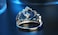 CCBFY Princess Queen Crown Rings for Women Eternity HeartShaped Promise Ring Zircon Jewelry Silver 8
