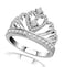 CCBFY Princess Queen Crown Rings for Women Eternity HeartShaped Promise Ring Zircon Jewelry Silver 8