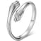 JUDE Jude Jewelers Stainless Steel Hand Style Hug Embrace Statement Promise Anniversary Ring Silver 10