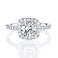 MDFUN 18K White Gold Plated Cubic Zirconia Promise Halo Engagement Eternity Ring for Women rhodiumplatedbrass 9