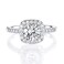 MDFUN 18K White Gold Plated Cubic Zirconia Promise Halo Engagement Eternity Ring for Women rhodiumplatedbrass 9