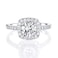 MDFUN 18K White Gold Plated Cubic Zirconia Promise Halo Engagement Promise Eternity Ring for Women Brass 55