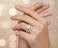 MDFUN 18K Yellow Gold Plated Promise Eternity Rings for Women 7 9mm Oval Cubic Zirconia TwoinOne Ring Wedding Band Engagement 10