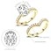 MDFUN 18K Yellow Gold Plated Promise Eternity Rings for Women 7 9mm Oval Cubic Zirconia TwoinOne Ring Wedding Band Engagement 10