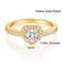 MDFUN Luxurious Gold Plated Cubic Zirconia Infinity Love Solitaire Promise Eternity Ring goldplatedbrass 7